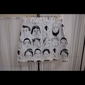 (K-fashion) Funny Face Mini Skirt, Korean brand